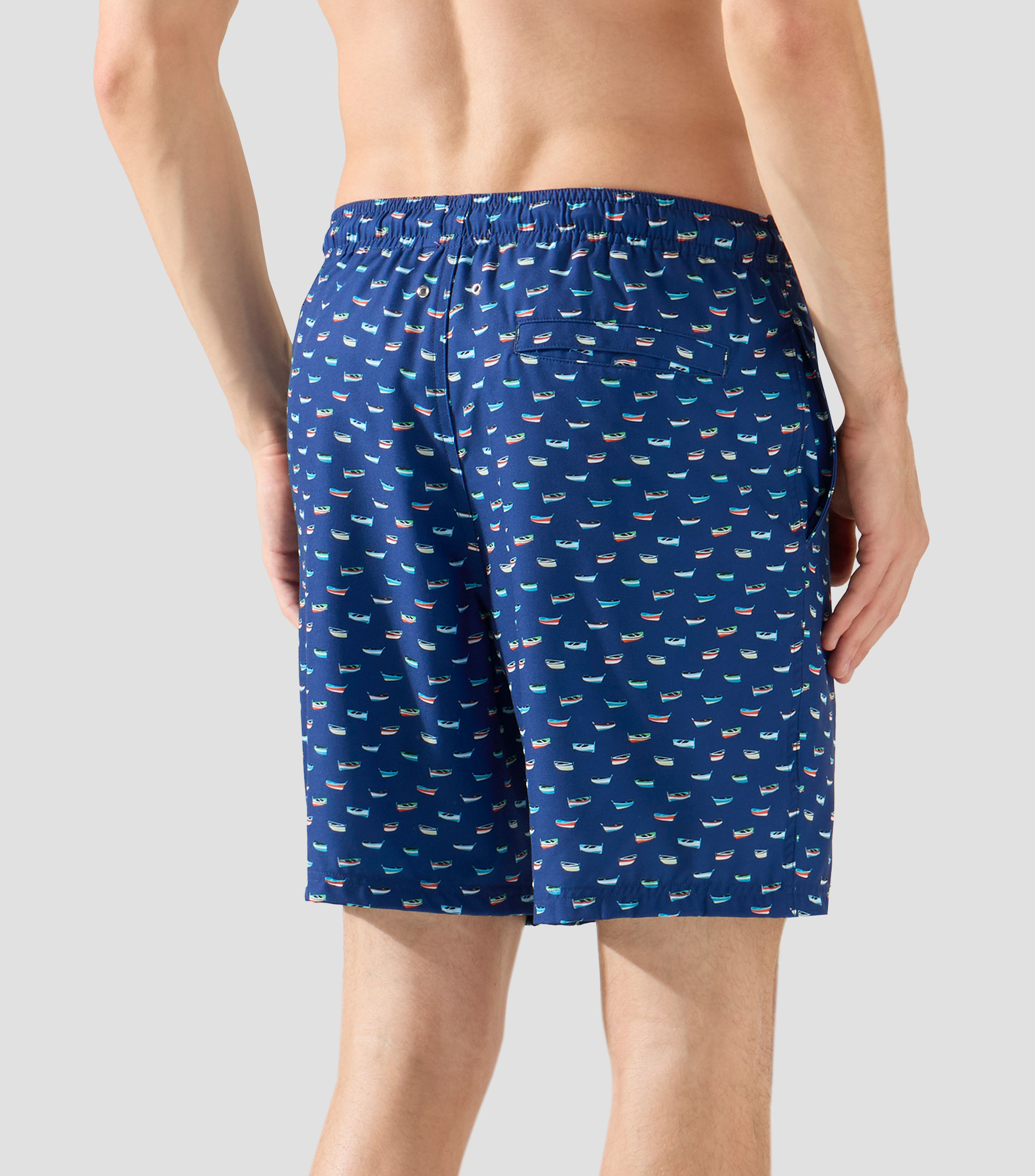 Traje de baño largo estampado Hombre